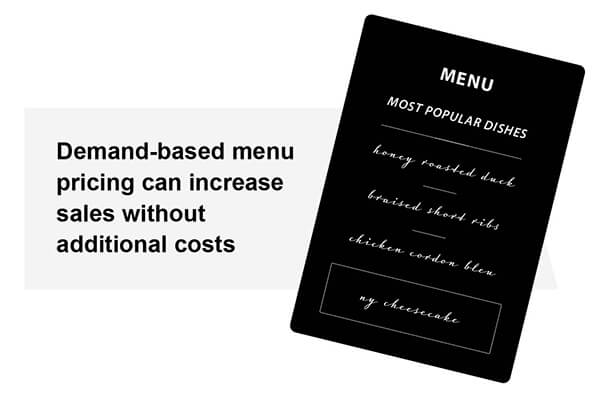 demand based menu pricing.